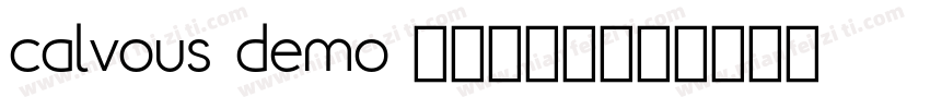 calvous demo -常规字体字体转换